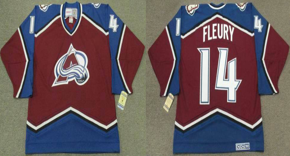 2019 Men Colorado Avalanche #14 Fleury red CCM NHL jerseys->colorado avalanche->NHL Jersey